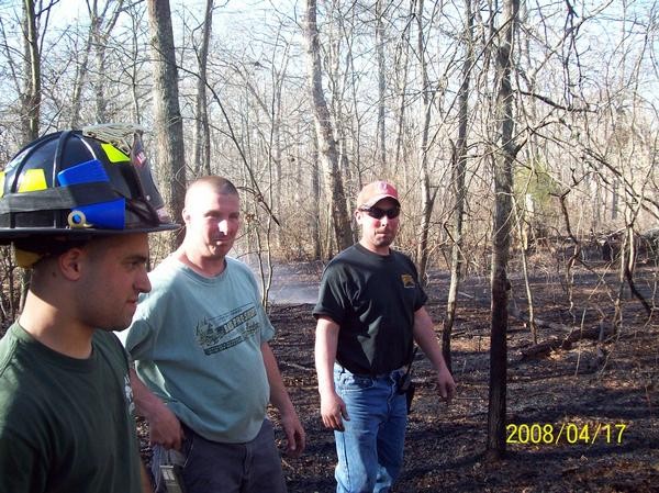 Adam,Kevin, & Troy. At a brush fire 4/17/08